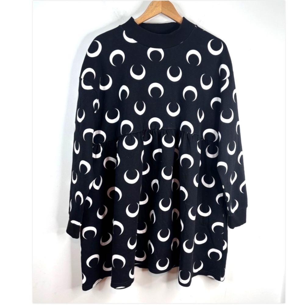 Black Friday Moon Sweatshirt Dress XL Pockets Goth Whimsigoth Witchy Celestial